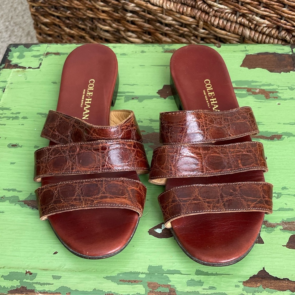 Cole Haan Alligator Sandals - Size 8